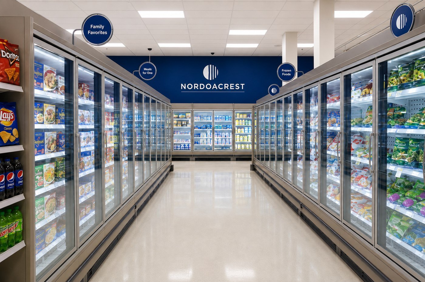 In-store freezer aisle